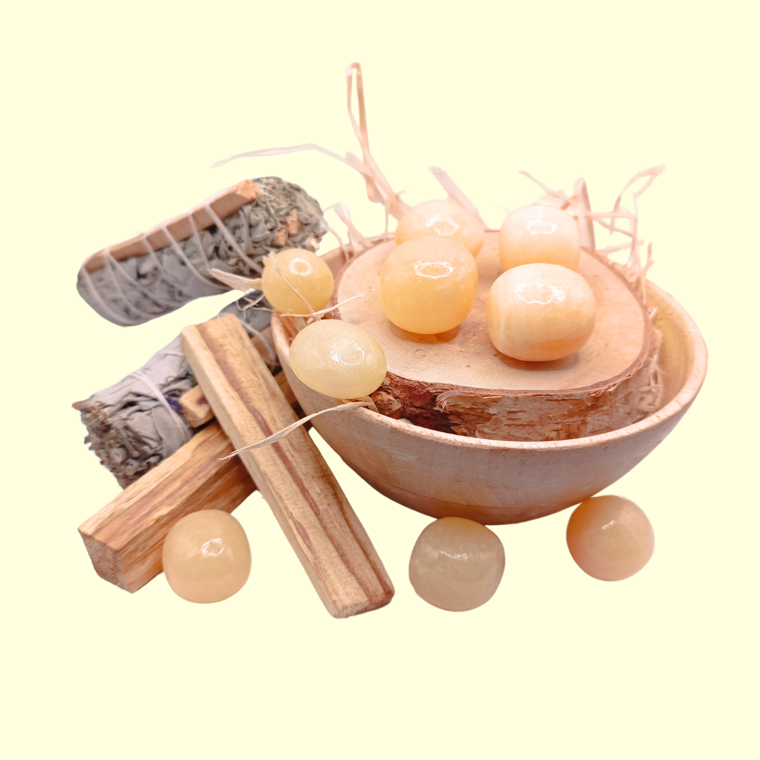 Pierres roulées - Calcite Orange