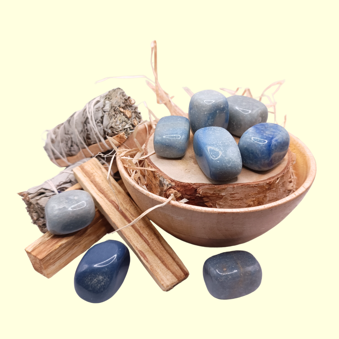 Pierres roulées - Aventurine Bleue 20 - 40 mm