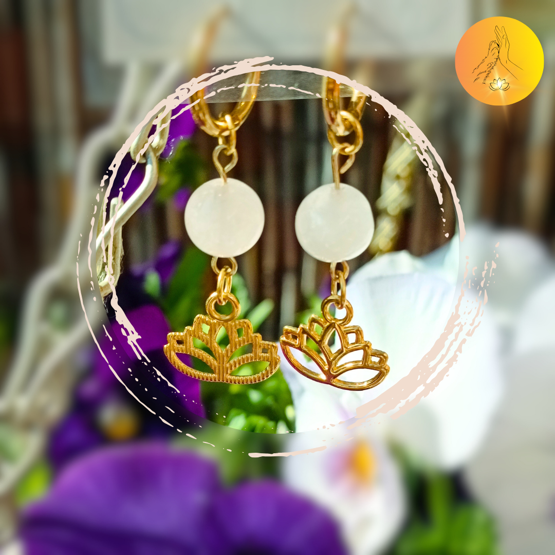 Boucles d'oreilles - Quartz rose