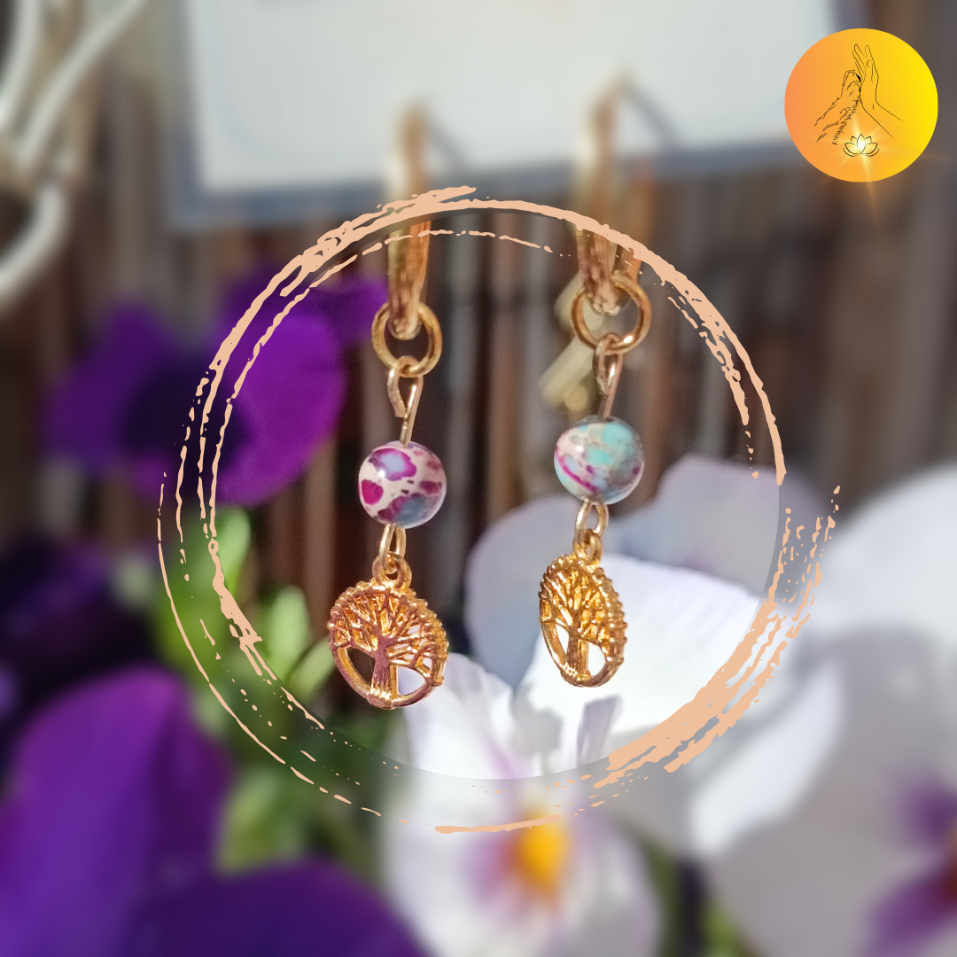 Boucles d'oreilles - Jaspe impérial