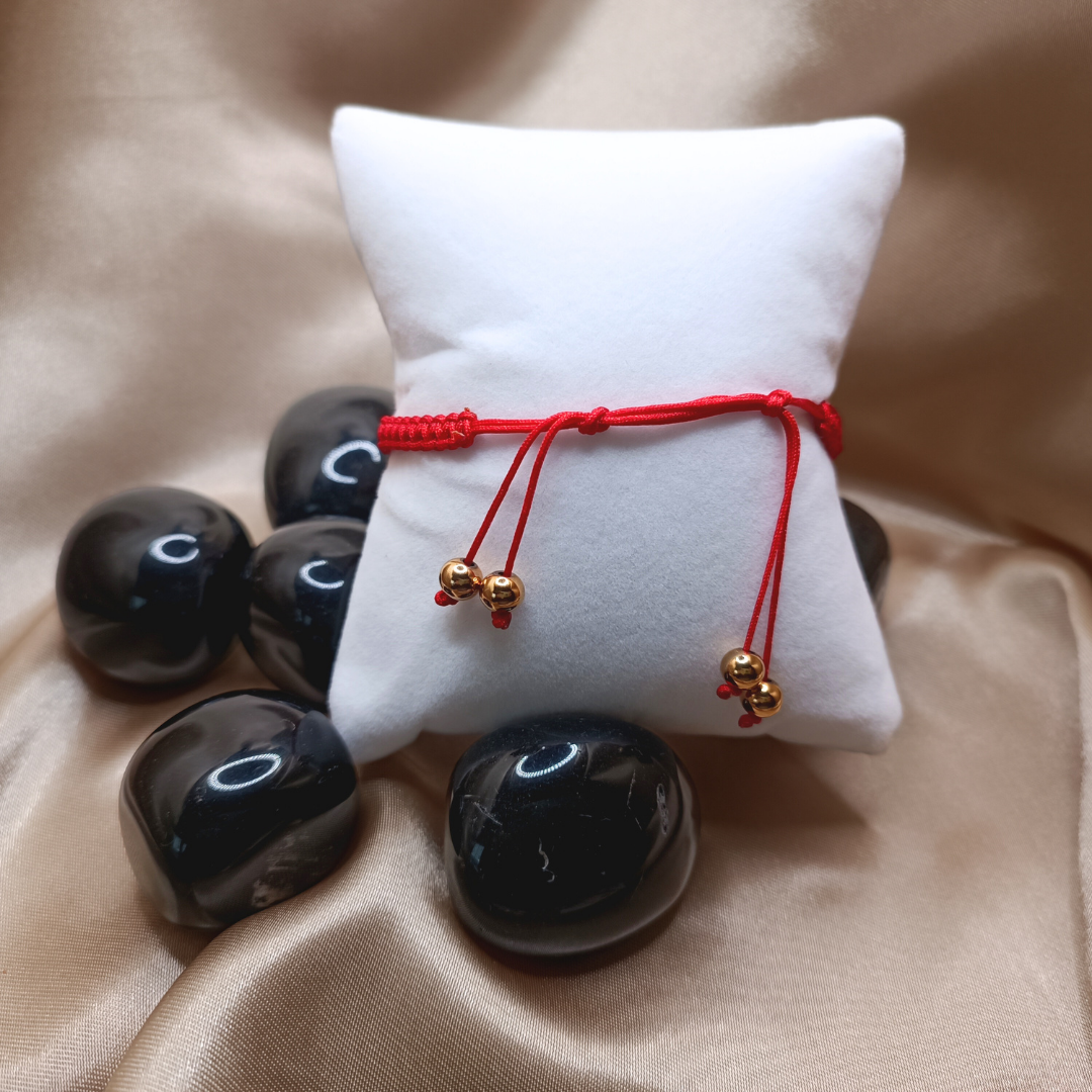 Bracelet Donut - Obsidienne Noire