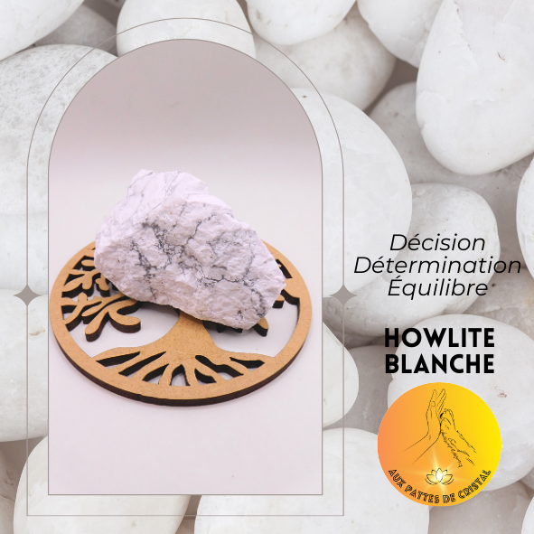 Pierre brute - Howlite blanche