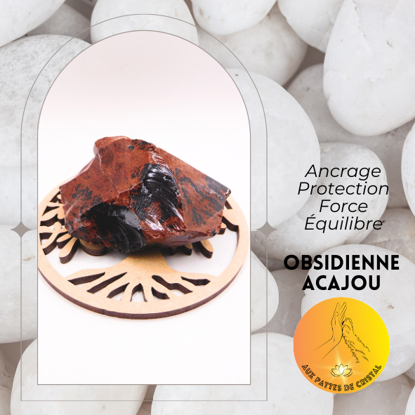Pierre brute - Obsidienne acajou