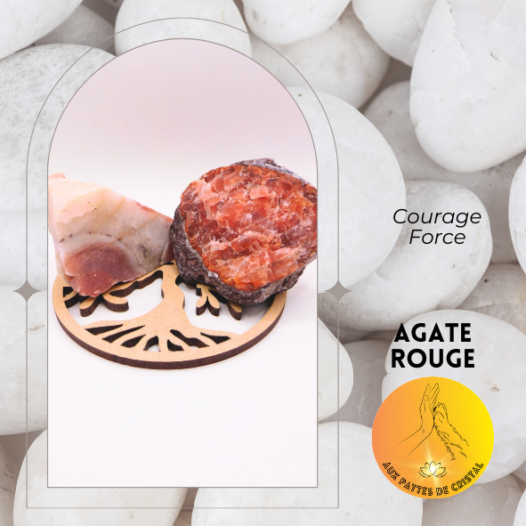 Pierre brute - Agate rouge