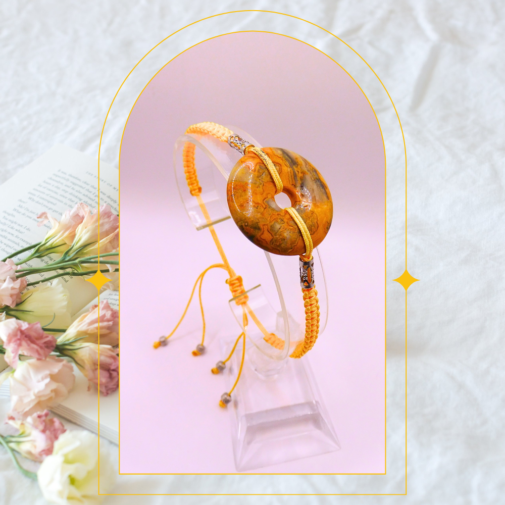 Bracelet Donut - Agate crazy lace