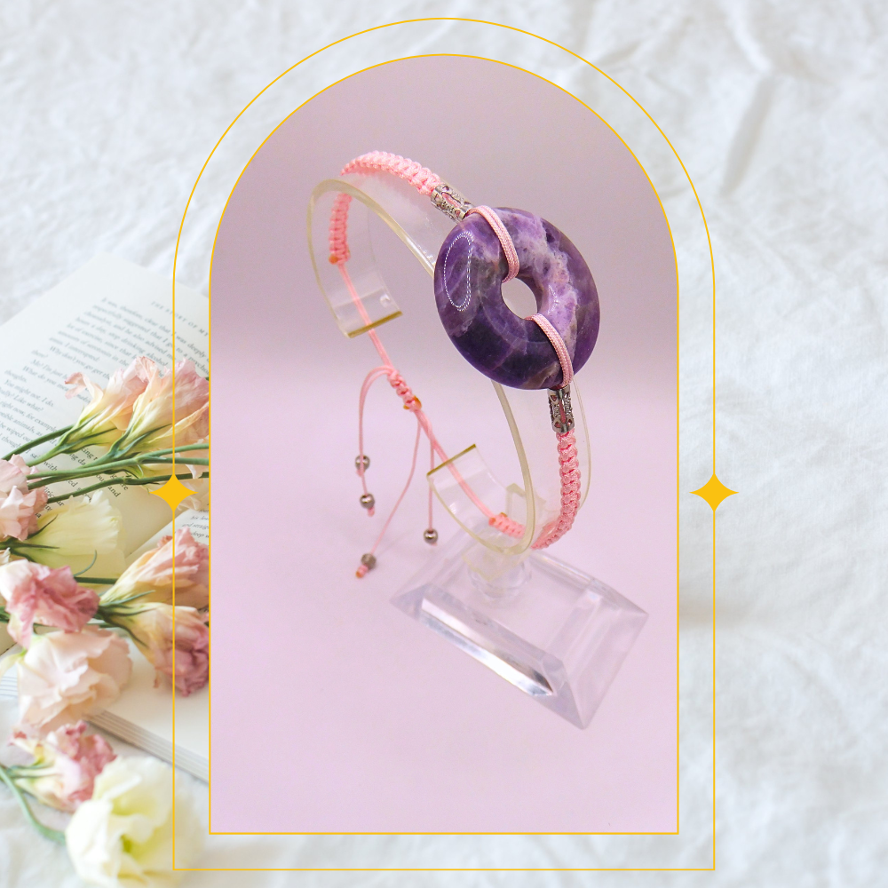 Bracelet Donut - Améthyste rubanée