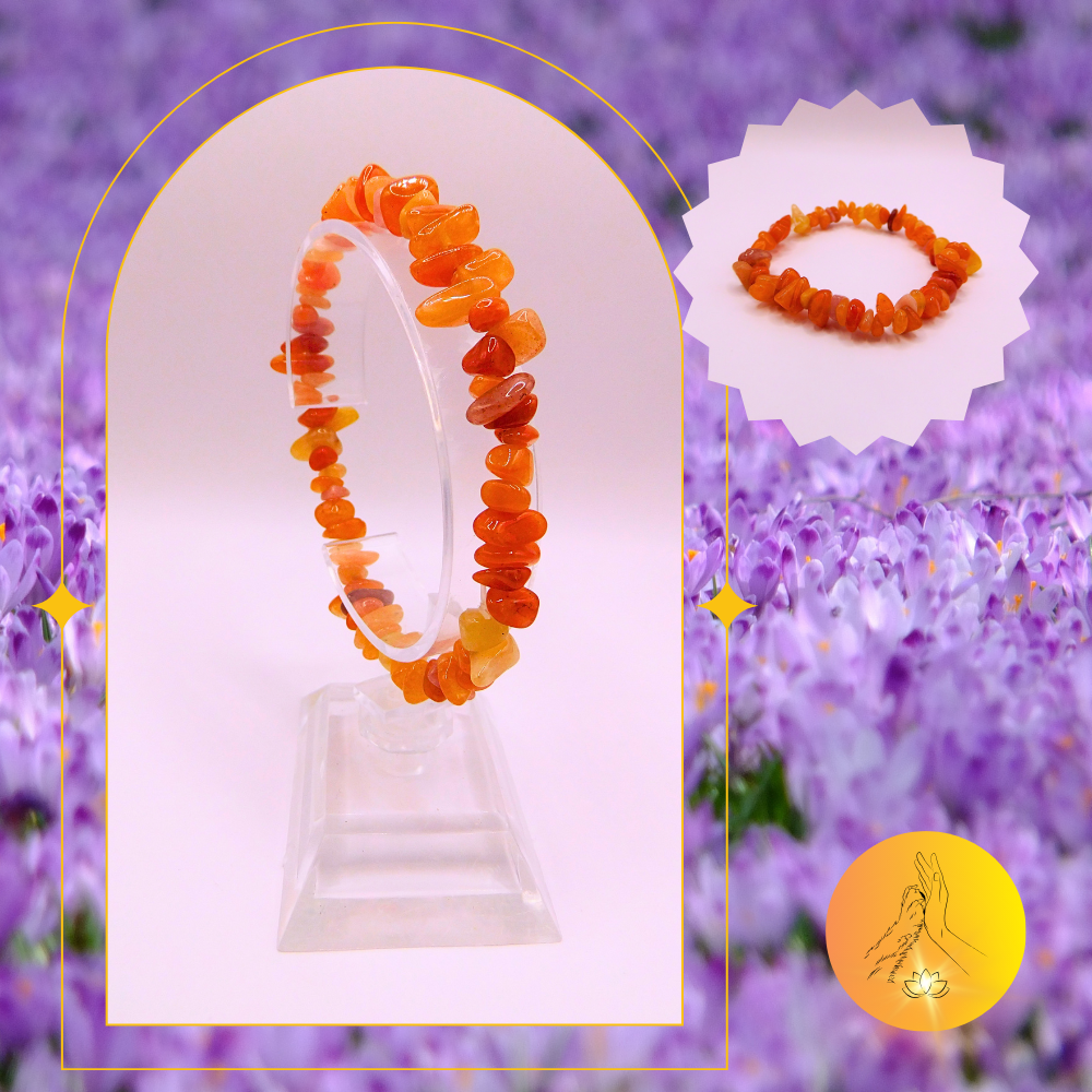 Bracelet baroque - Aventurine orange