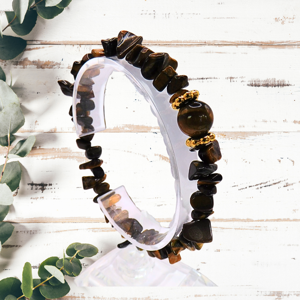 Bracelet baroque chic - Oeil de tigre