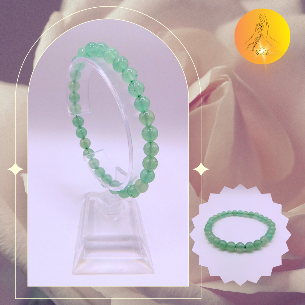Bracelet boules - Aventurine verte - 6mm