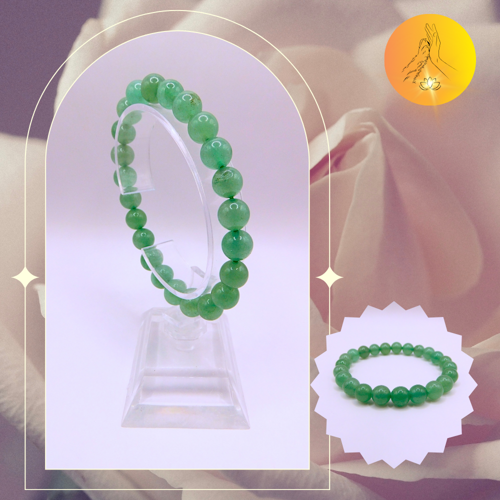 Bracelet boules - Aventurine verte - 8mm