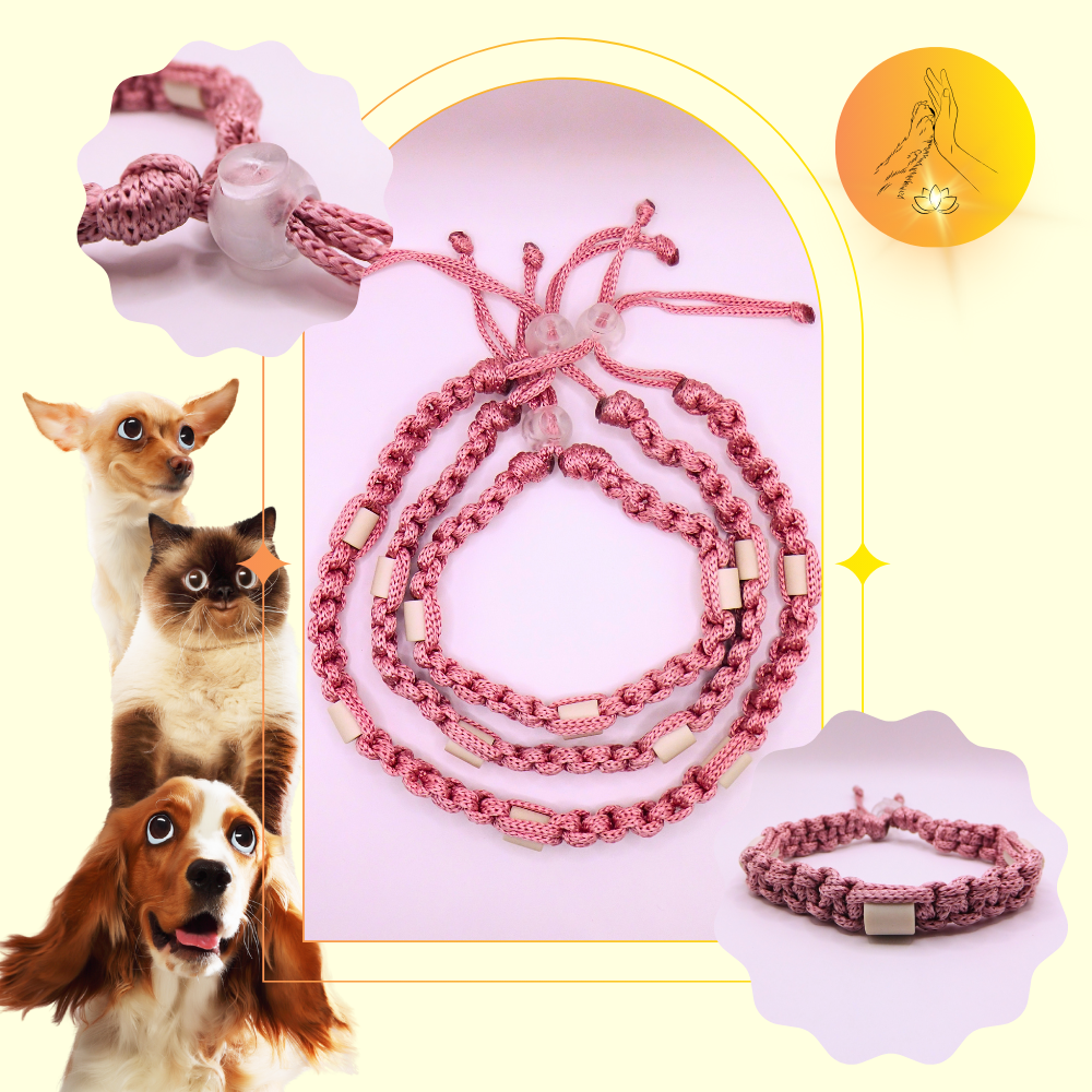 Colliers anti-puces - fil vieux rose