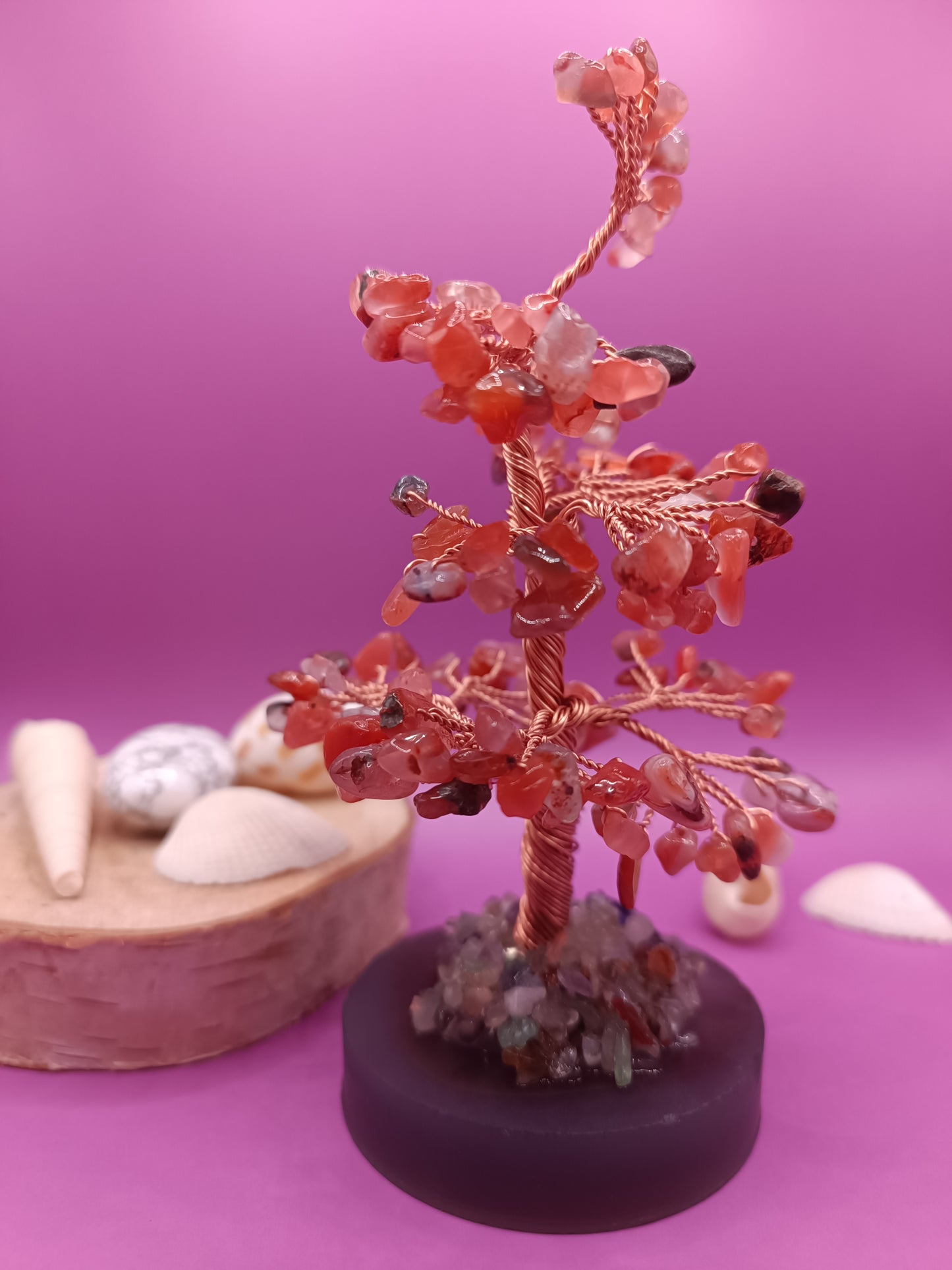 Arbre du bonheur - Cornaline sur agate
