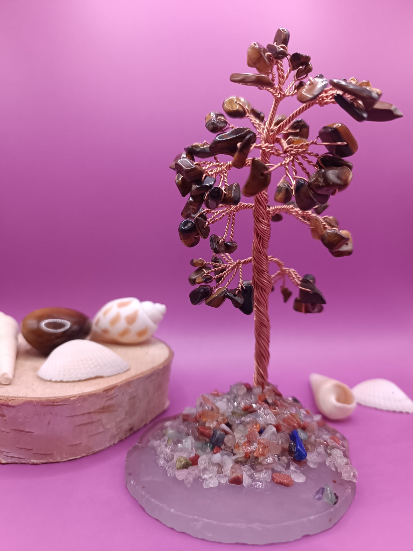 Arbre du bonheur - Oeil de tigre sur agate