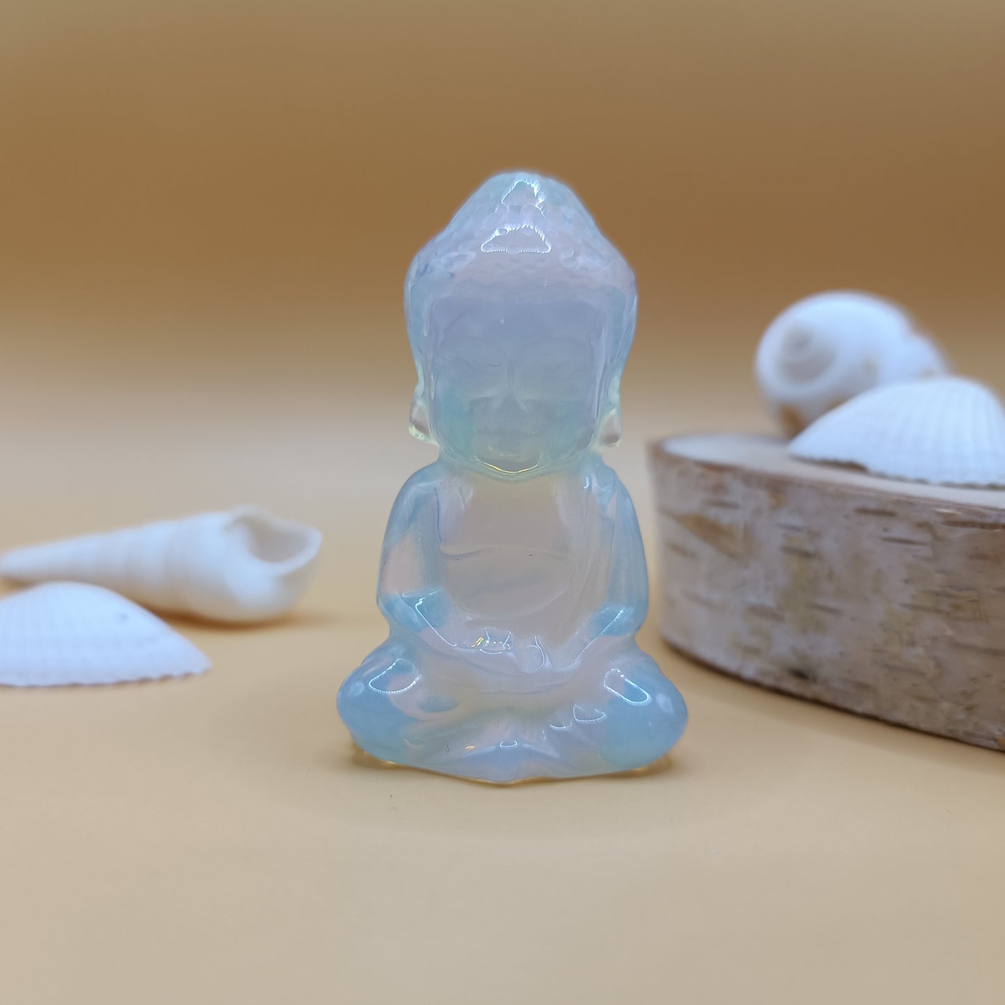 Statuette Bouddha en opaline