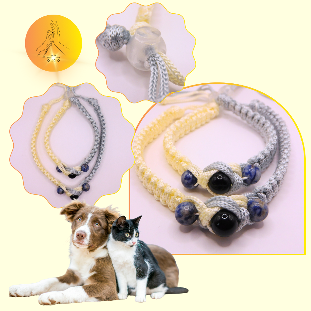 Colliers thérapeutiques - Sodalite et obsidienne oeil céleste - Infini