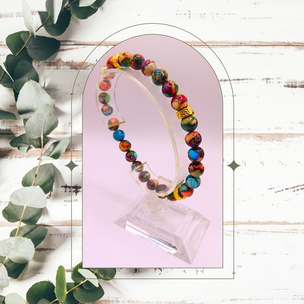 Bracelets hommes - Jaspe impérial multicolore