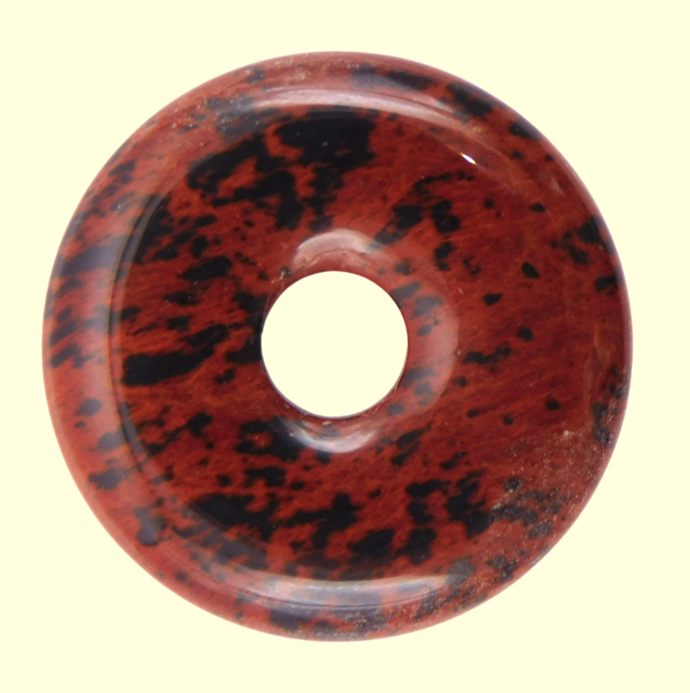 Donut en Obsidienne Acajou