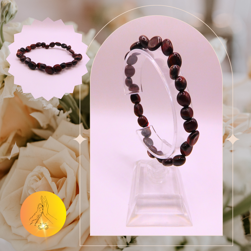 Bracelet pierres roulées - Oeil de taureau