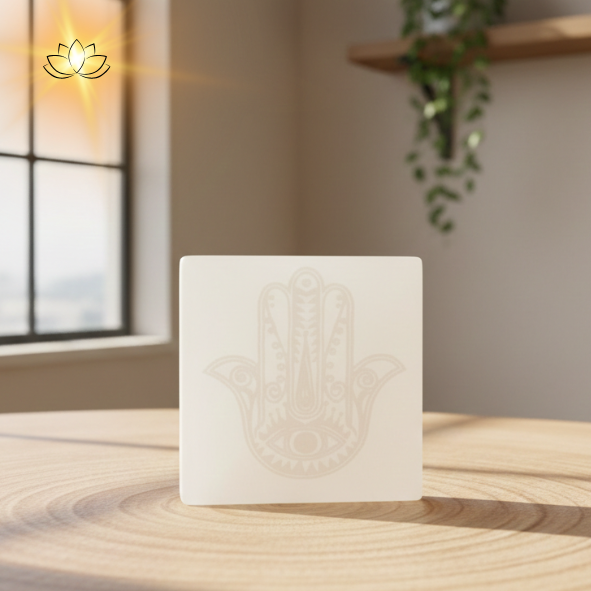 Plaque de sélénite - Main de Fatima