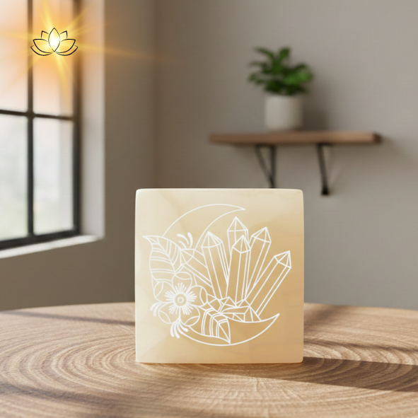 Plaque de sélénite - Lune et minéraux