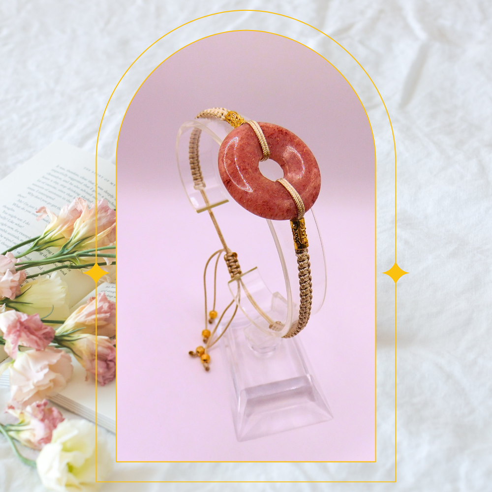 Bracelet Donut - Quartz fraise