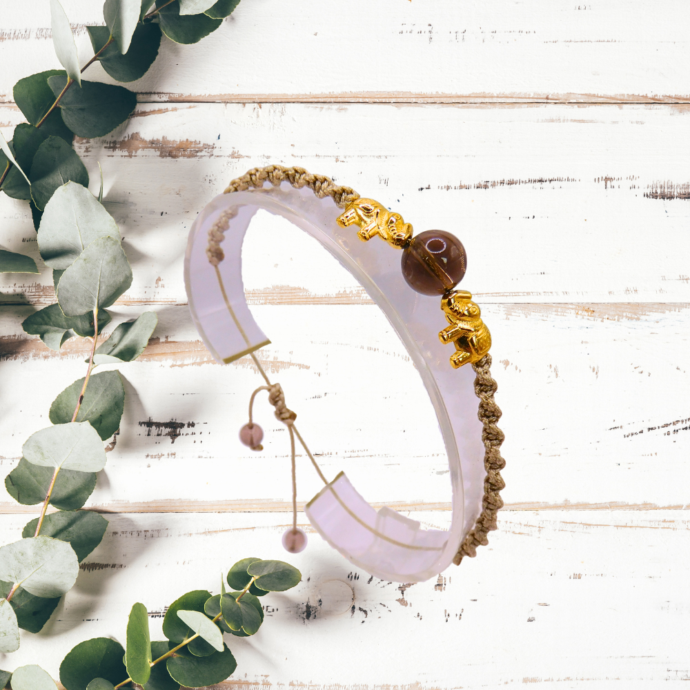 Bracelet artisanal - Quartz fumé