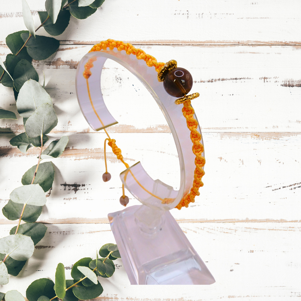 Bracelet artisanal - Quartz fumé