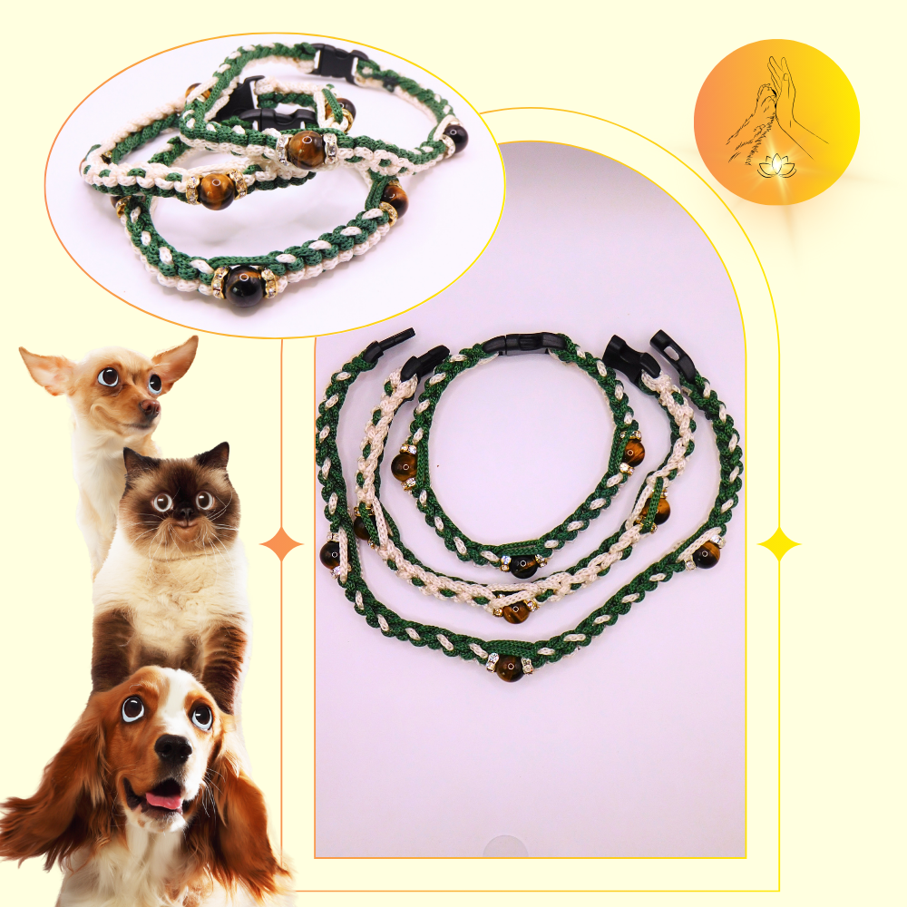 Colliers thérapeutiques - Oeil de tigre - Strass