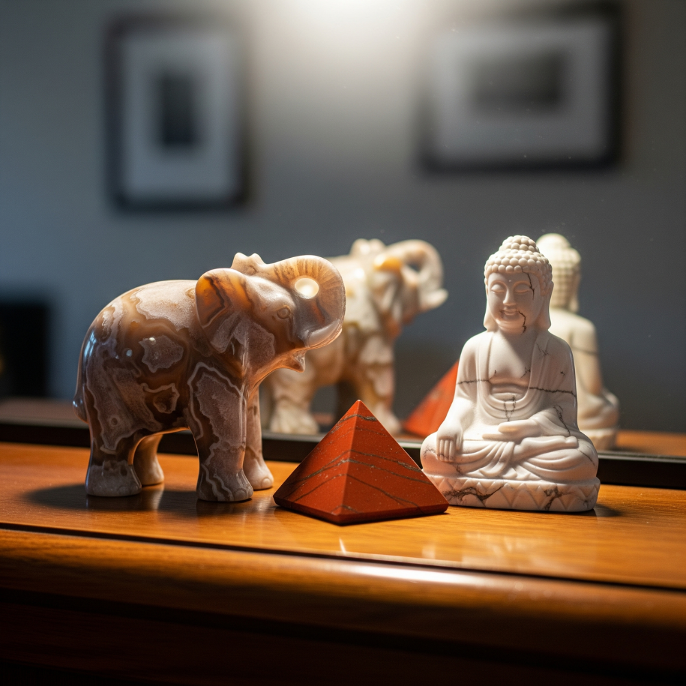 Statuettes et pyramides