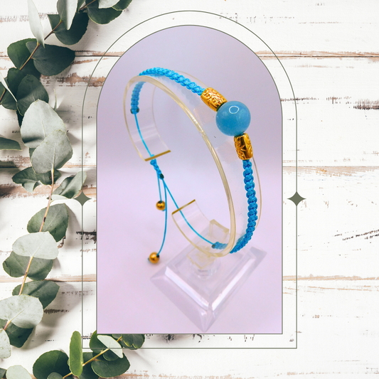 Bracelet artisanal - Quartz bleu