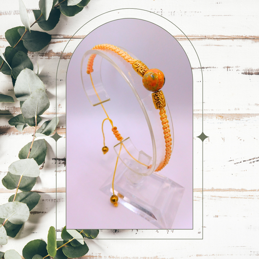 Bracelet artisanal - Jaspe bourdon