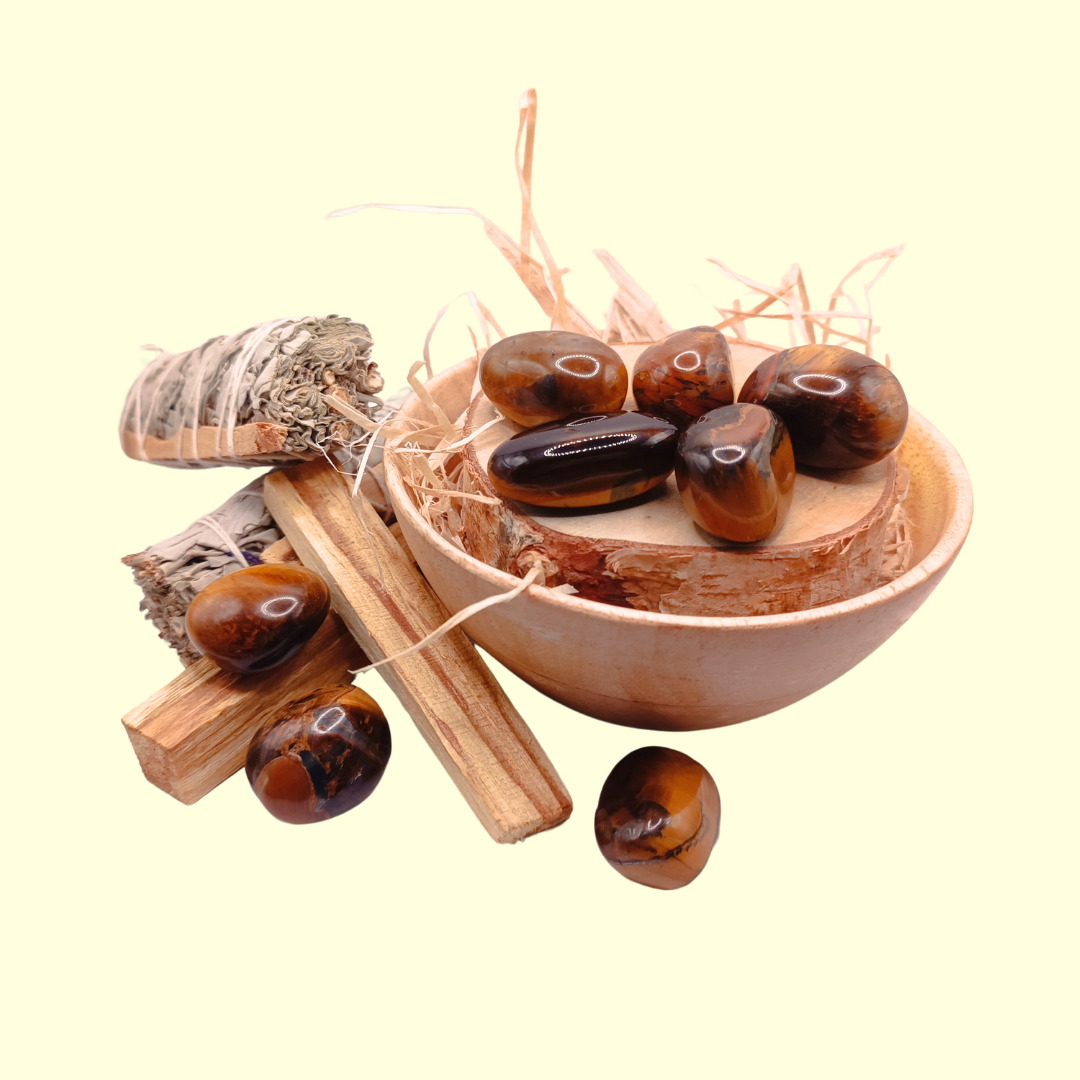 Pierres roulées - Oeil de Tigre 30 - 40 mm