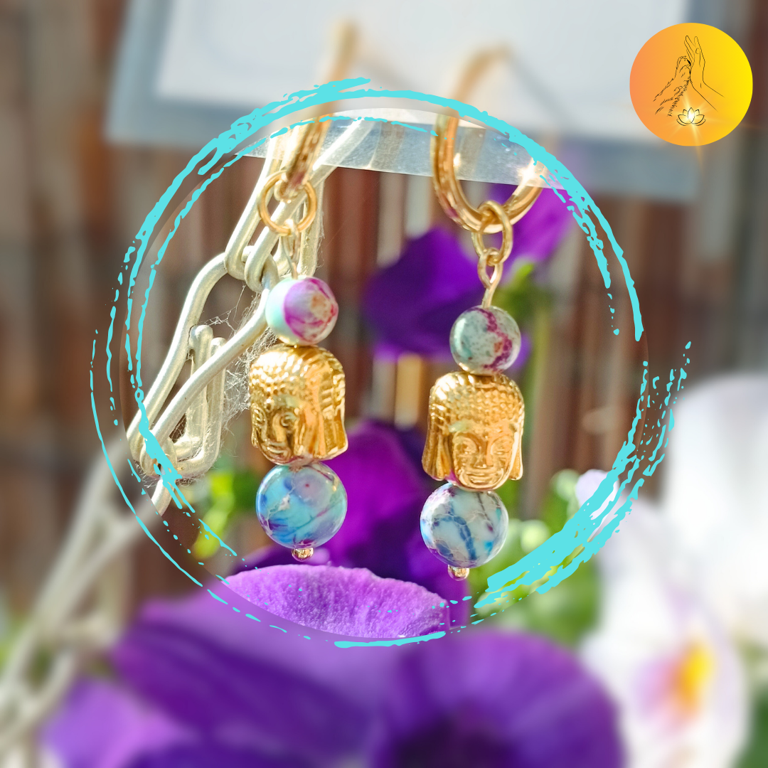 Boucles d'oreilles - Jaspe impérial