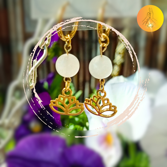 Boucles d'oreilles - Quartz rose