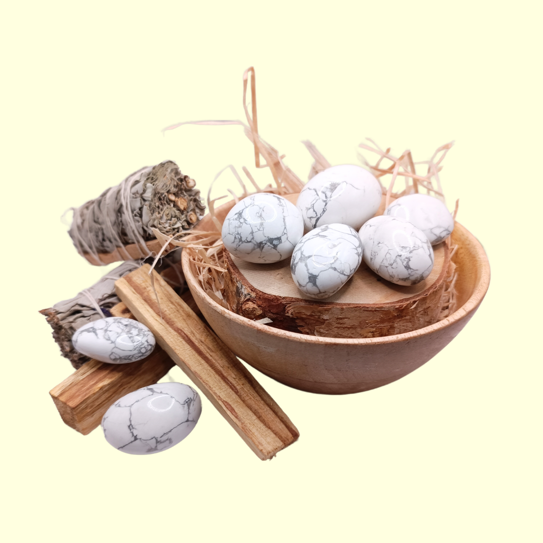 Pierres roulées - Howlite Blanche 30 - 40 mm