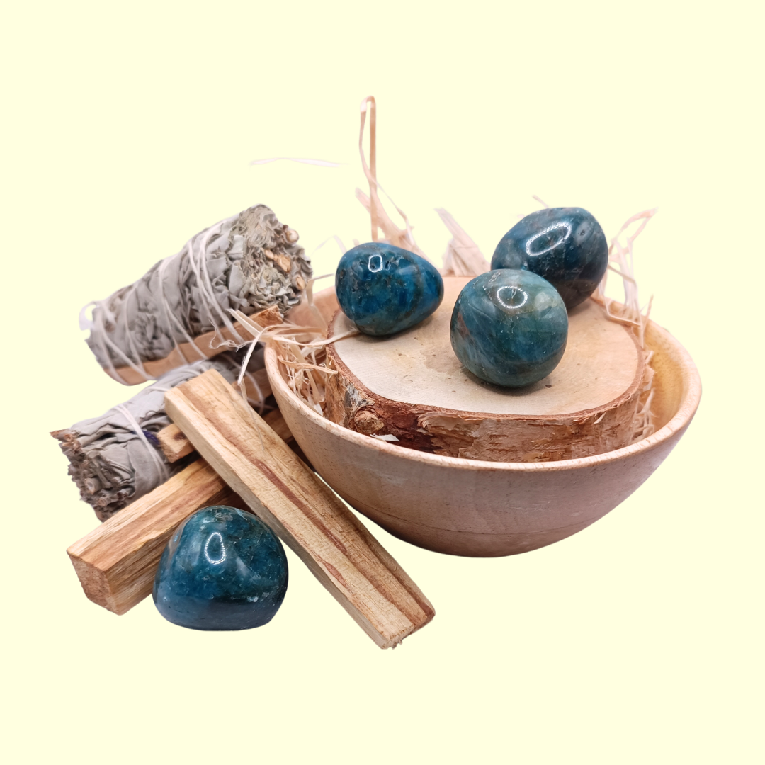 Pierres roulées - Apatite Bleu 30 - 40 mm