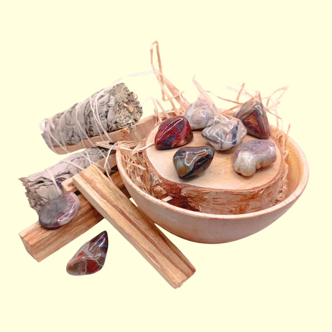 Pierres roulées - Agate Crazy Lace 20 - 30 mm