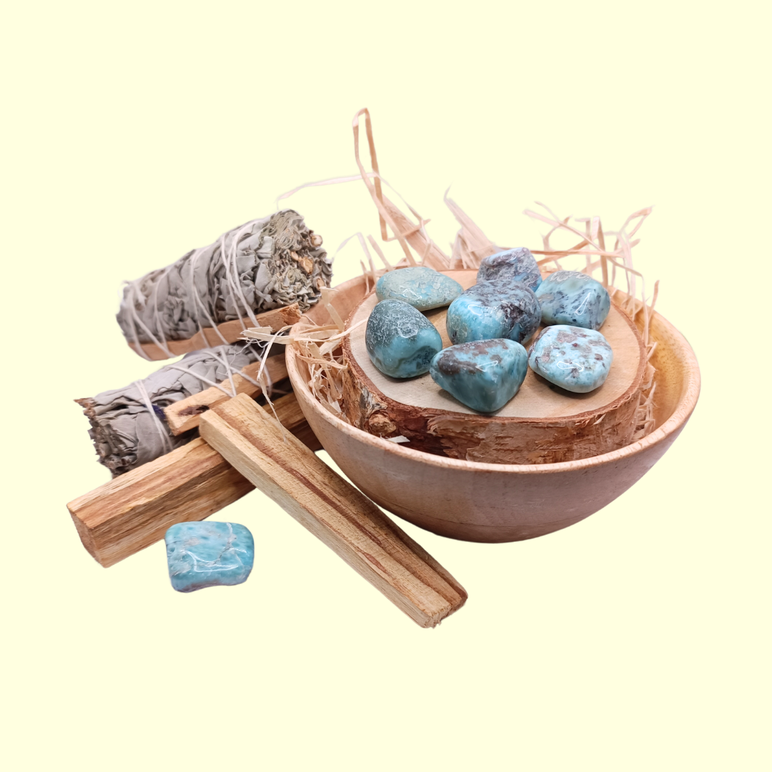 Pierres roulées - Larimar 15 - 30 mm