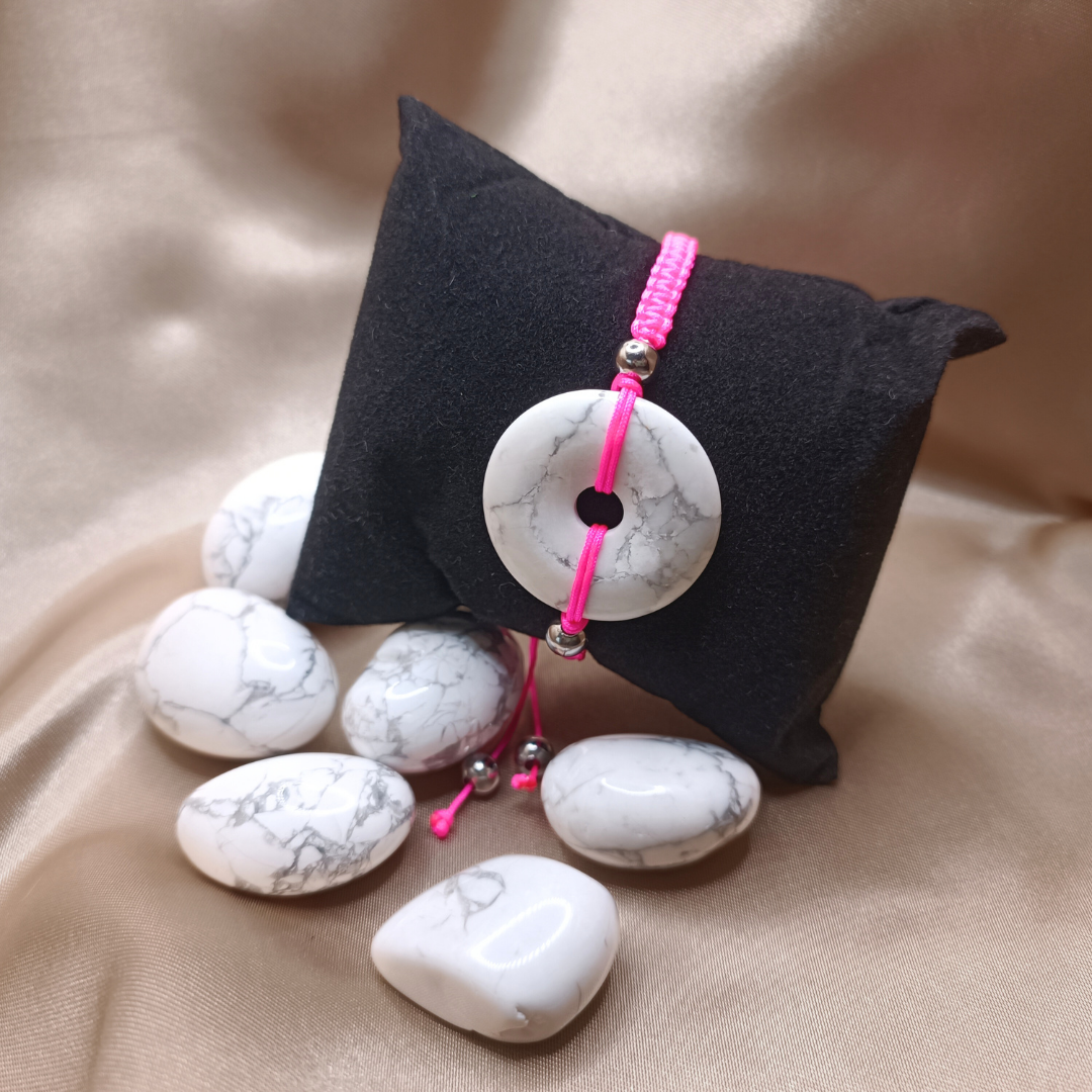 Bracelet Donut - Howlite Blanche