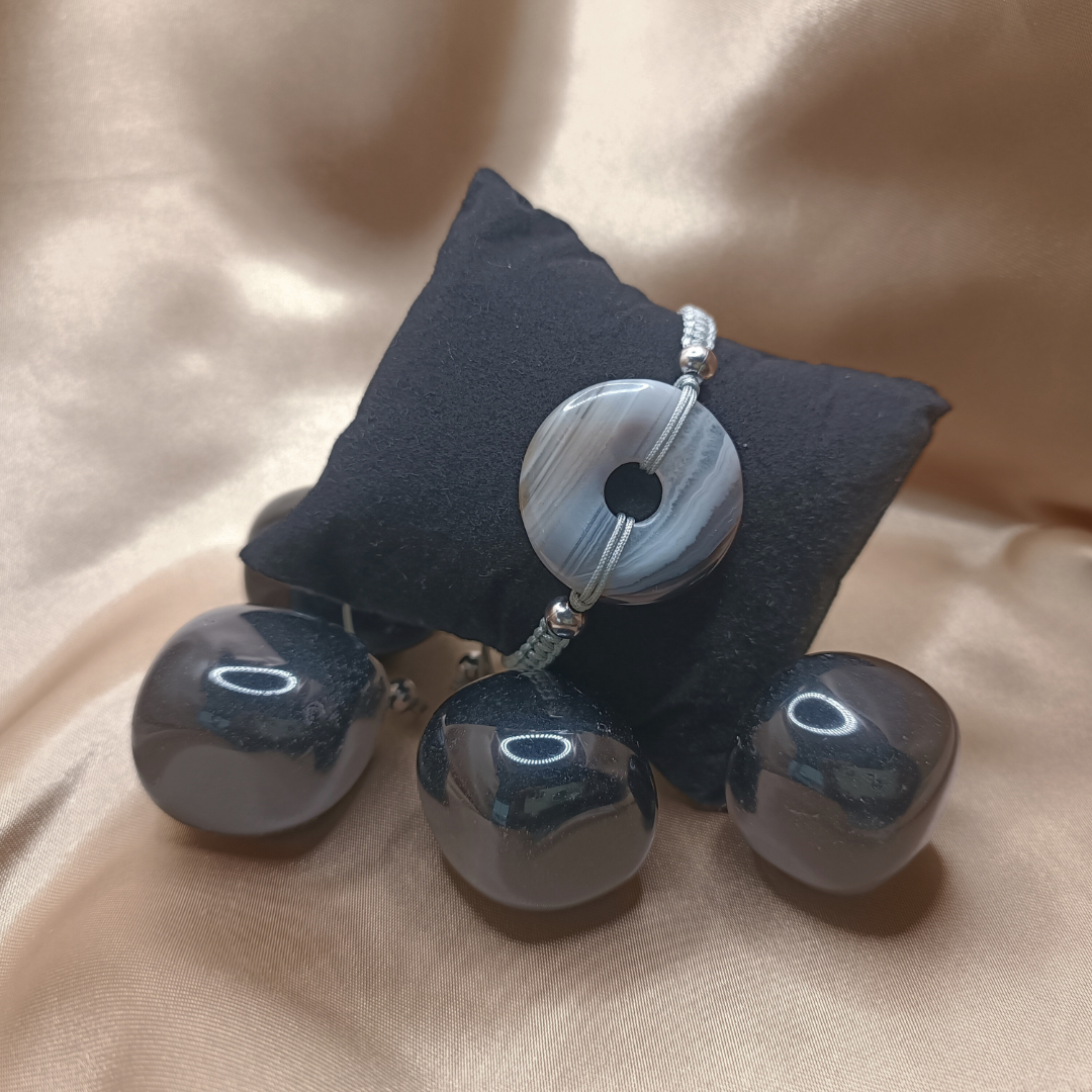 Bracelet Donut - Agate du Botswana