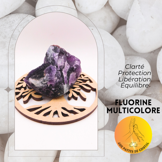 Pierre brute - Fluorine multicolore