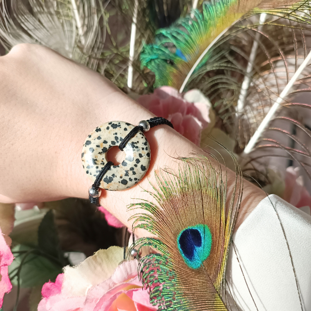Bracelet Donut - Jaspe Dalmatien