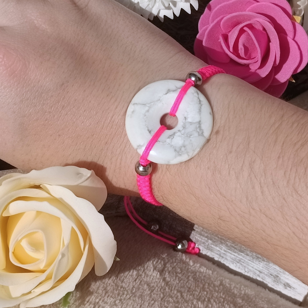 Bracelet Donut - Howlite Blanche