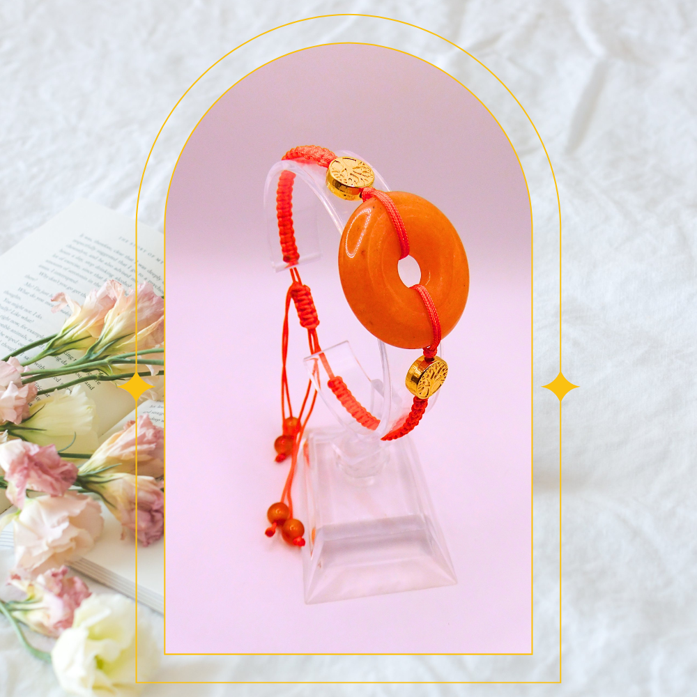 Bracelet Donut - Aventurine orange