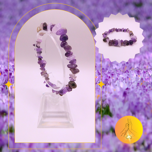Bracelet baroque - Améthyste rubanée