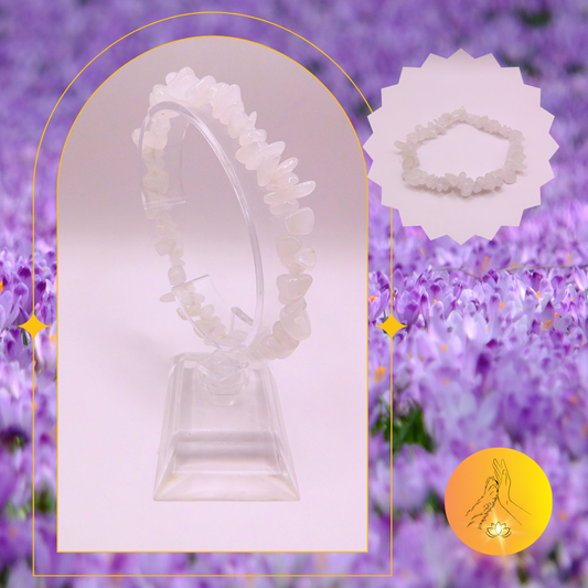 Bracelet baroque - Jade blanc