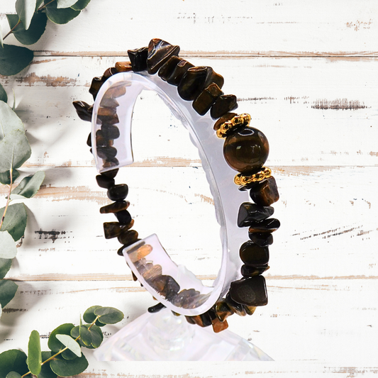 Bracelet baroque chic - Oeil de tigre