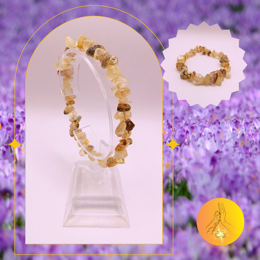 Bracelet baroque - Cristal de roche rutile