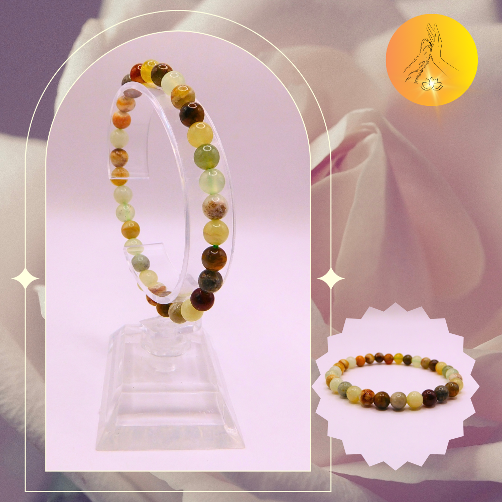 Bracelet boules - Serpentine - 6mm