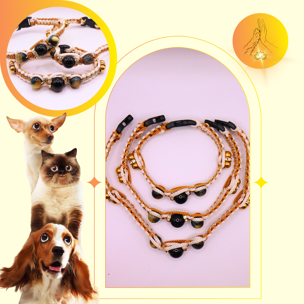 Colliers thérapeutiques - Oeil de tigre blanc & obsidienne oeil céleste - Chic